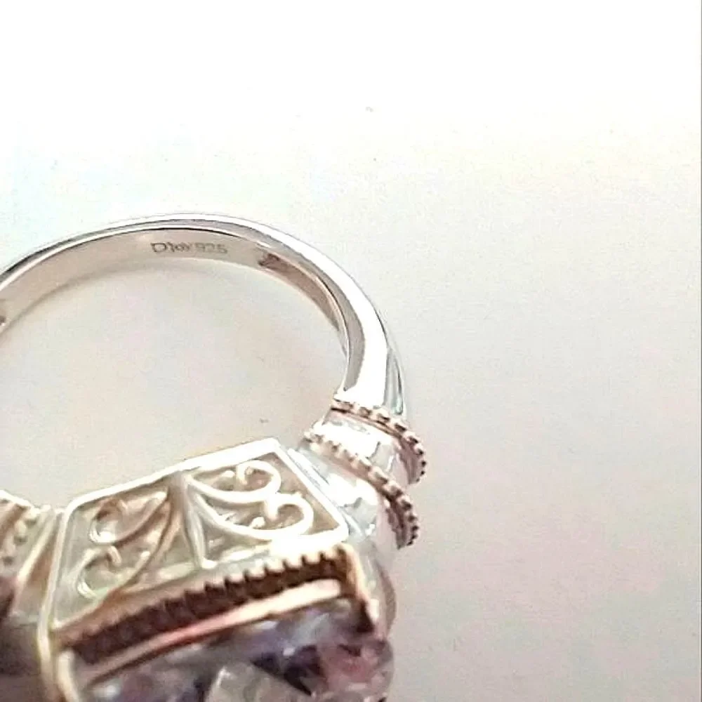 Simulated Diamond Ring in Sterling Silver